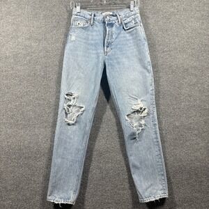 AGOLDE Jeans Womens 25 Fen High Rise Relaxed Taper Ripped Distressed 100% Cotton